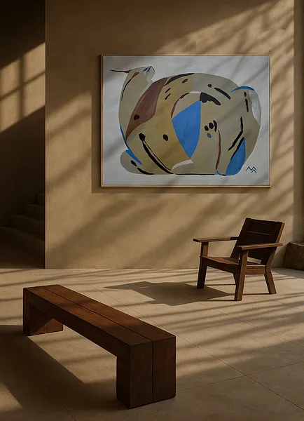 Зображення ""Паска"#61" від Марта Лешак, розмір: 130х100, матеріали: акрил, полотно, медіум: Живопис, місто: львів, ціна: $500 Фото 6 з 6.