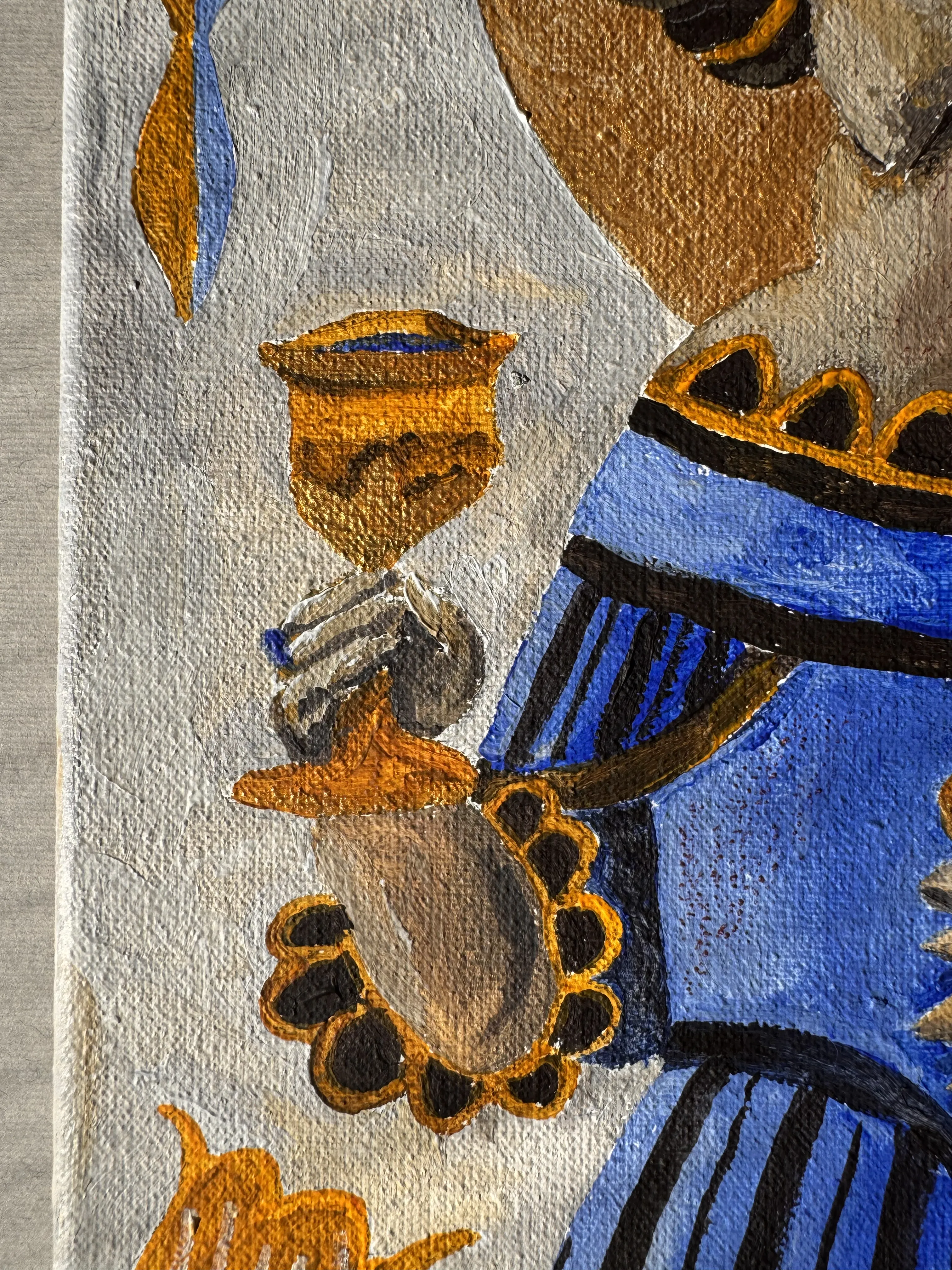 Зображення "Царися" від Марта Лешак, розмір: 20x25, матеріали: акрил, полотно, медіум: Живопис, місто: Львів, серія: Святі Рисі, ціна: $150 Фото 4 з 4.