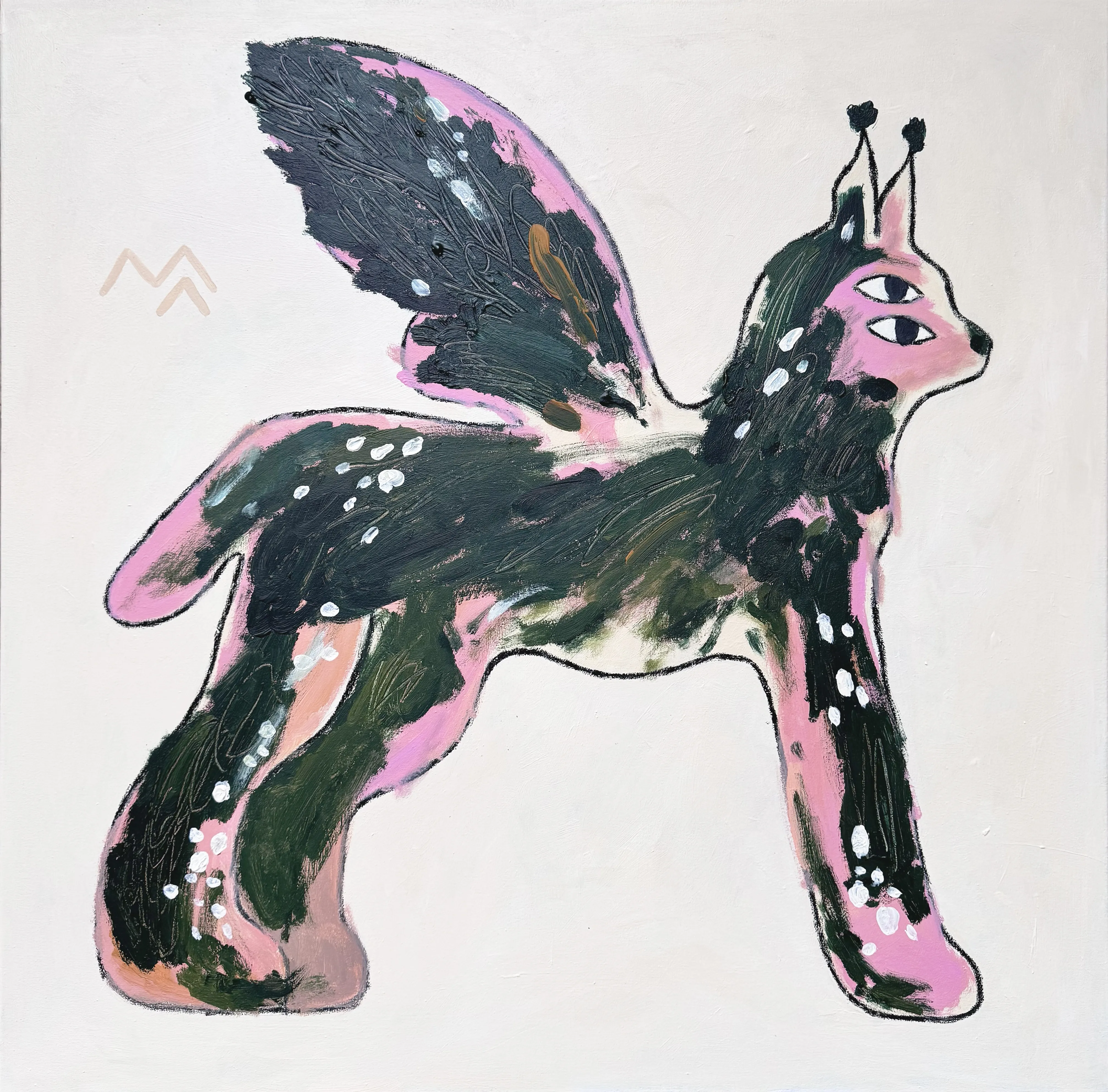 Зображення "Риселик" від Марта Лешак, розмір: 80x80cm, матеріали: акрил, пастель, полотно, медіум: Живопис, місто: Львів, ціна: $250 Фото 1 з 5.