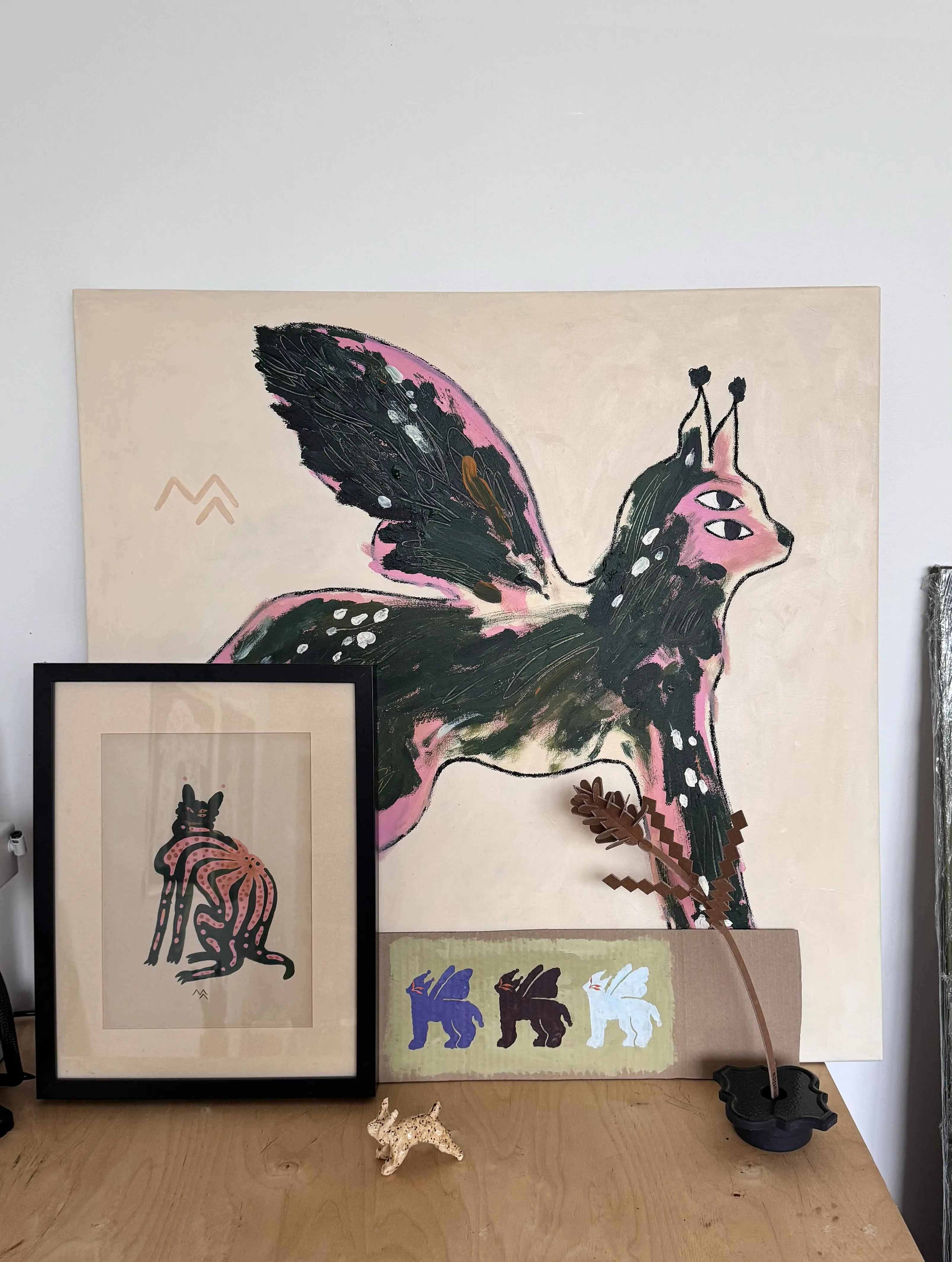 Зображення "Риселик" від Марта Лешак, розмір: 80x80cm, матеріали: акрил, пастель, полотно, медіум: Живопис, місто: Львів, ціна: $250 Фото 3 з 5.