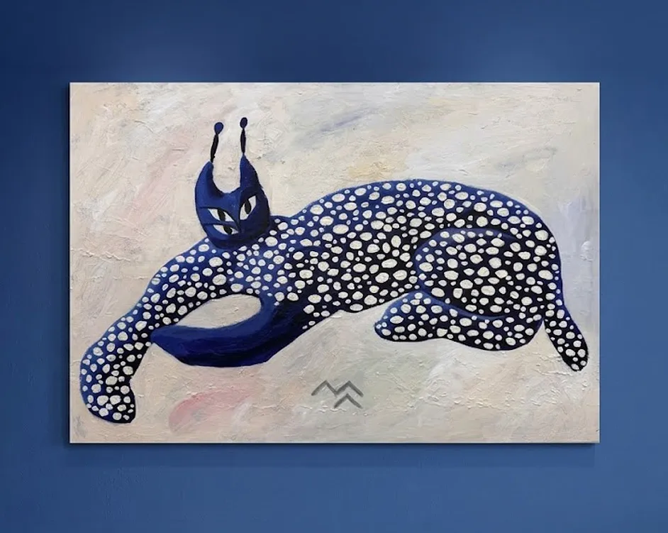 Зображення "рисюлька-синюлька" від Марта Лешак, розмір: 65x45cm, матеріали: акрил, полотно, медіум: Живопис, місто: Львів, ціна: $200 Фото 1 з 6.
