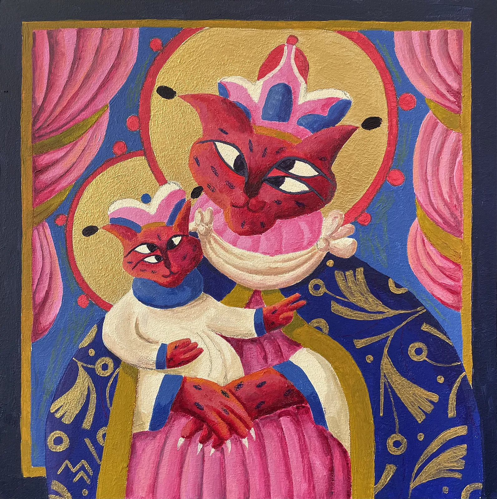Зображення "наївна рись" від Марта Лешак, розмір: 30x30cm, матеріали: акрил,пастель, кольорові олівці, картон, медіум: Живопис, місто: львів, ціна: $170 Фото 1 з 4.