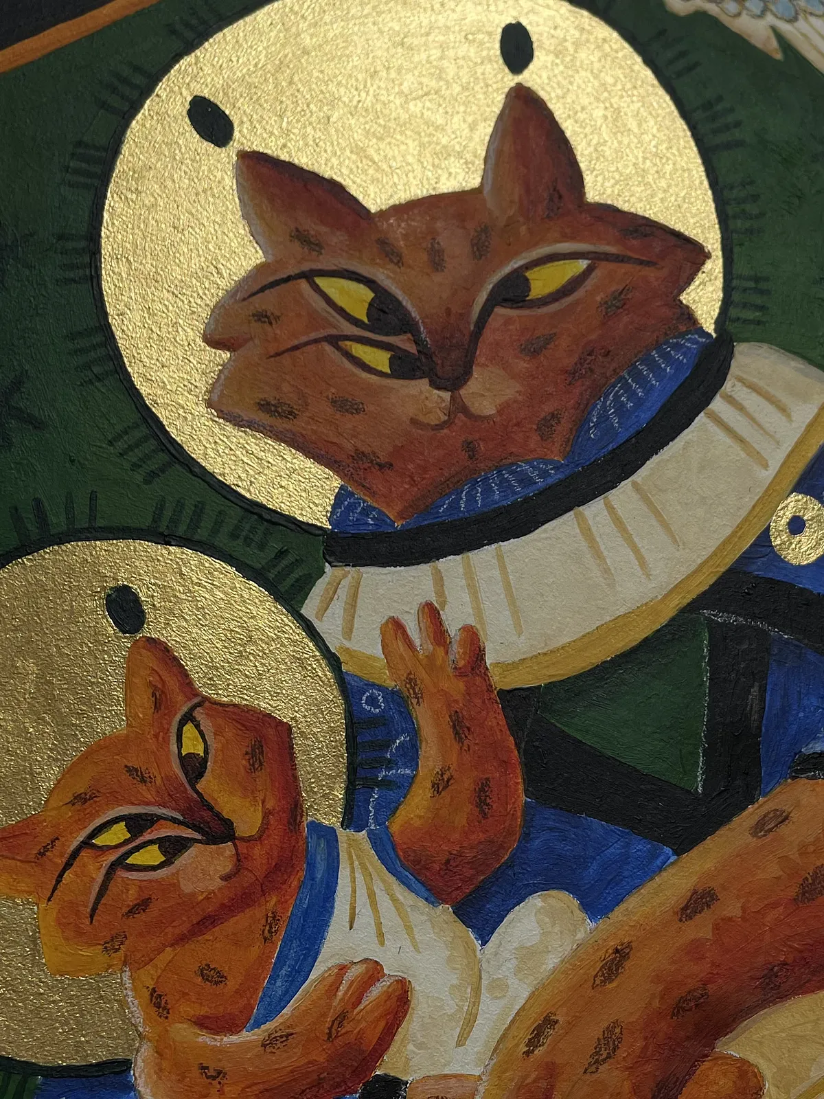 Зображення "великодня" від Марта Лешак, розмір: 30x30cm, матеріали: акрил,пастель, кольорові олівці, картон, медіум: Живопис, місто: львів, ціна: $170 Фото 2 з 4.