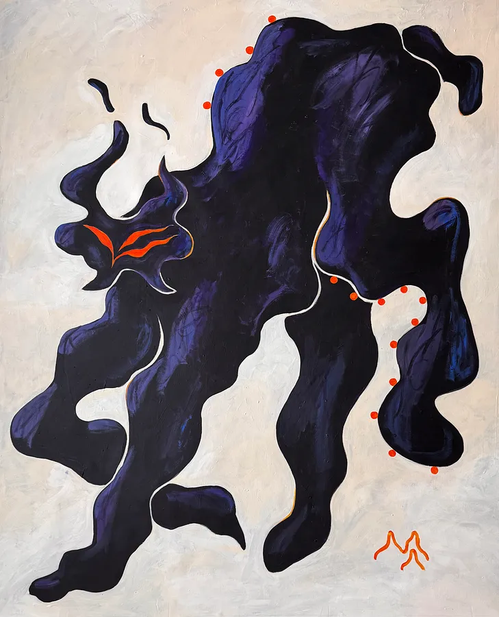 Зображення "Коригорисько" від Марта Лешак, розмір: 140x175, матеріали: акрил, полотно, медіум: Живопис, місто: Львів, серія: Магматична порода, ціна: $800