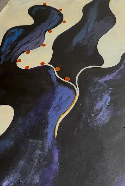 Зображення "Коригорисько" від Марта Лешак, розмір: 140x175, матеріали: акрил, полотно, медіум: Живопис, місто: Львів, серія: Магматична порода, ціна: $800 Фото 3 з 4.