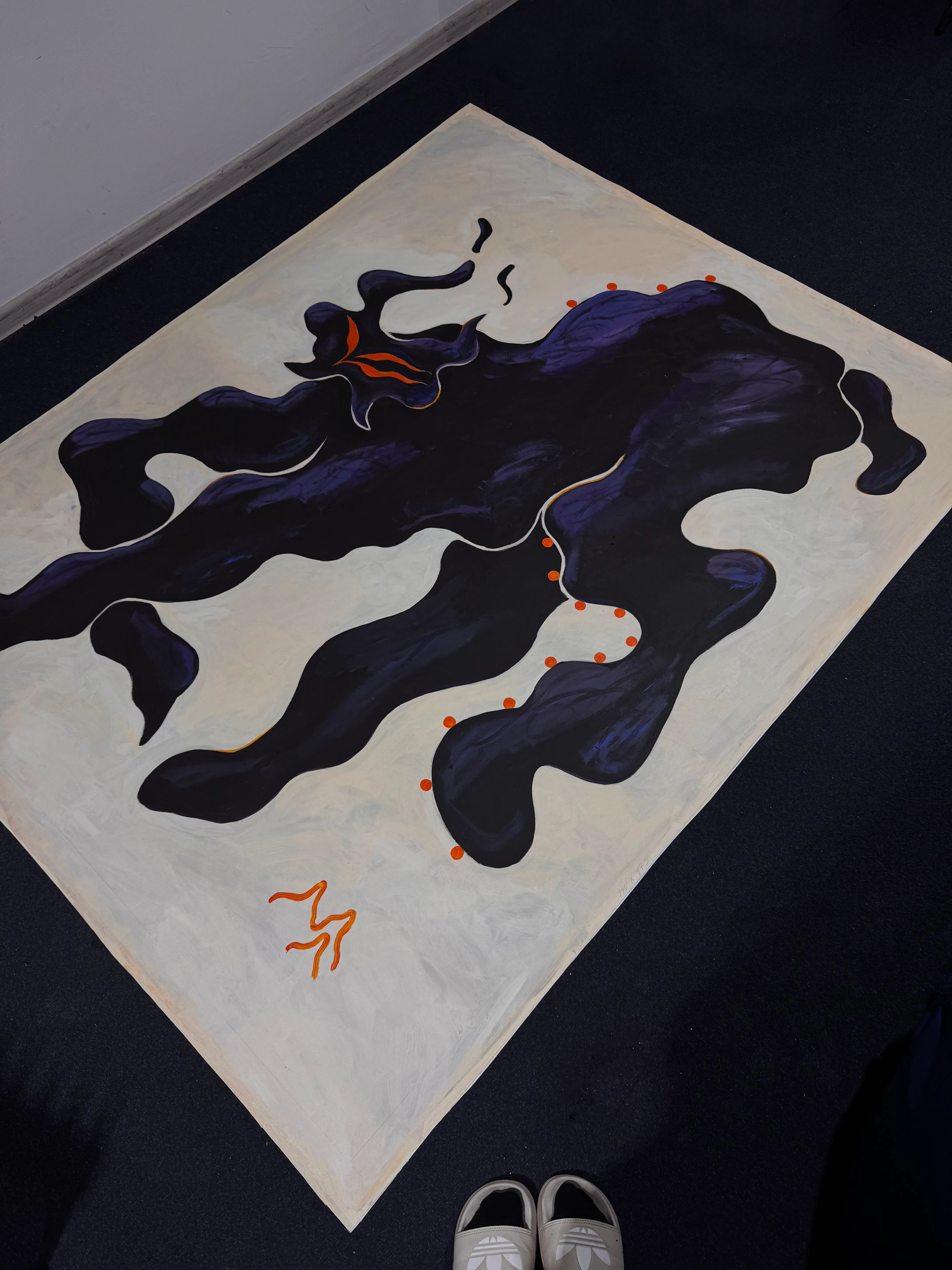 Зображення "Коригорисько" від Марта Лешак, розмір: 140x175, матеріали: акрил, полотно, медіум: Живопис, місто: Львів, серія: Магматична порода, ціна: $800 Фото 4 з 4.