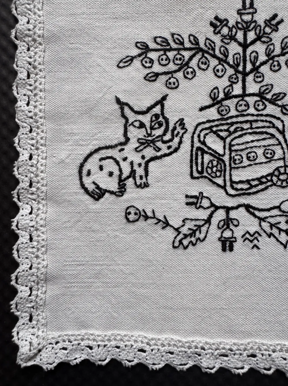 Зображення "Символи добробуту" від Марта Лешак, розмір: 25x25, матеріали: полотно, нитки, медіум: Живопис, ціна: $230 Фото 3 з 5.