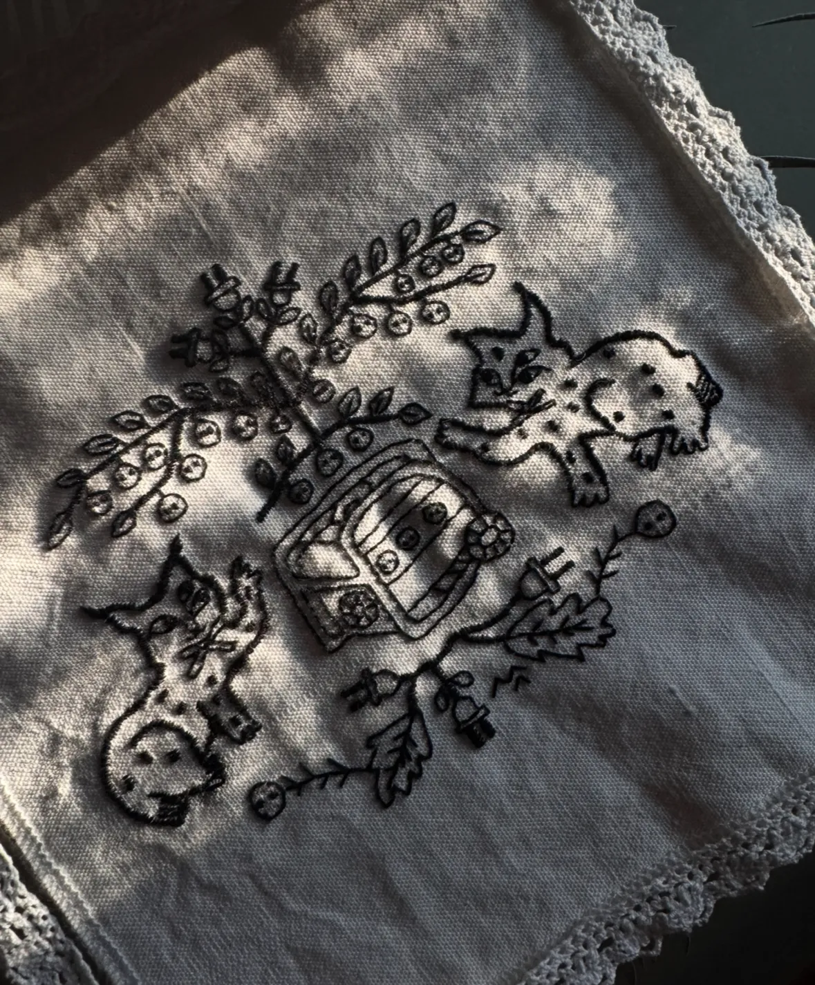 Зображення "Символи добробуту" від Марта Лешак, розмір: 25x25, матеріали: полотно, нитки, медіум: Живопис, ціна: $230 Фото 5 з 5.