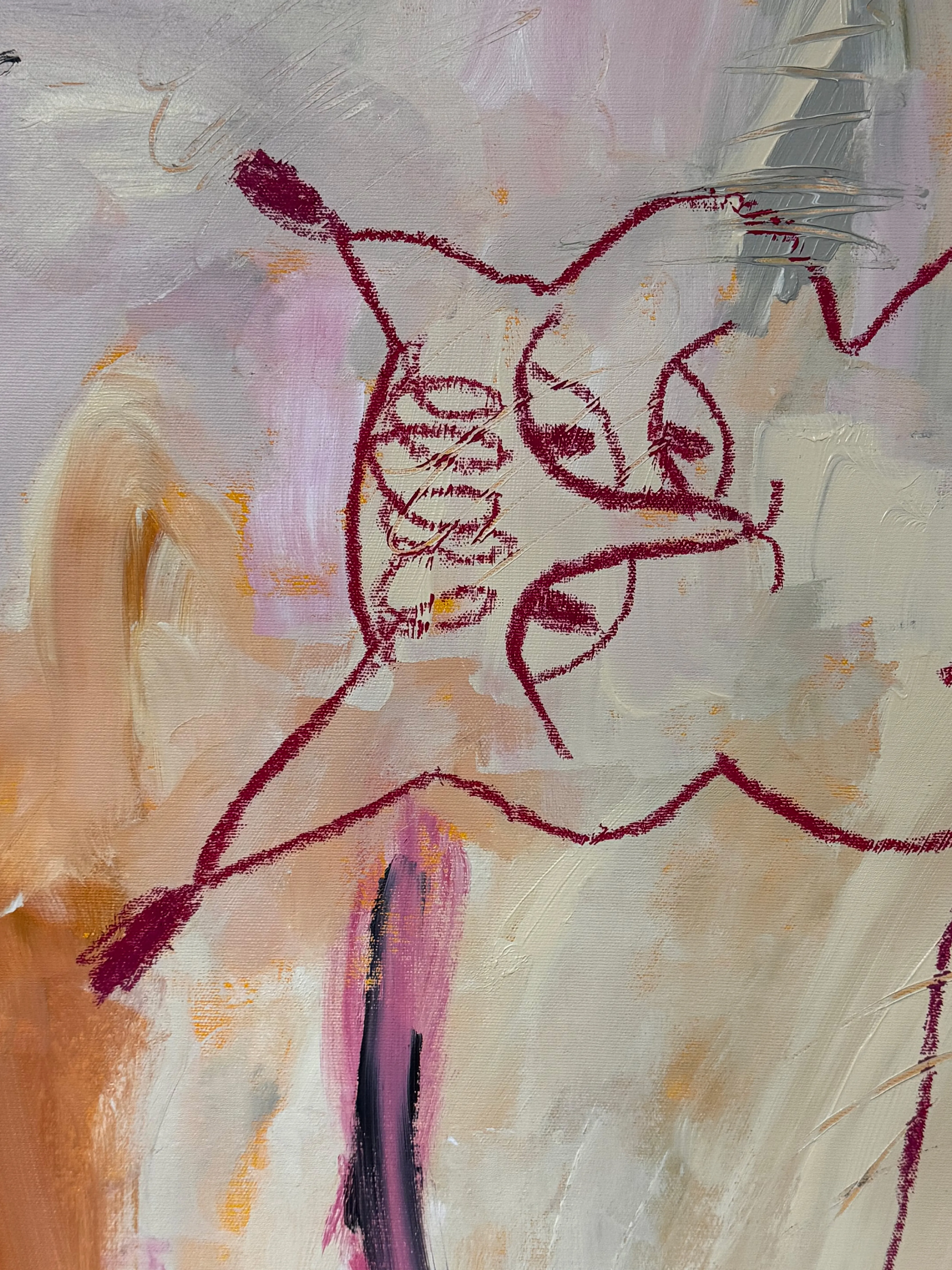 Зображення "Рисізм 1" від Марта Лешак, розмір: 90x130cm, матеріали: акрил, пастель, полотно, ціна: $500 Фото 3 з 6.