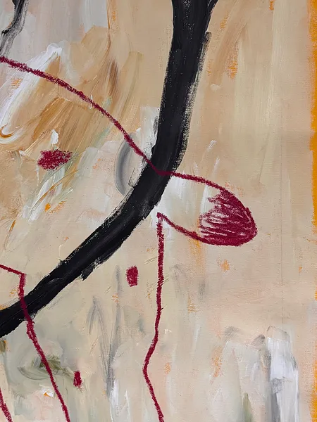 Зображення "Рисізм 1" від Марта Лешак, розмір: 90x130cm, матеріали: акрил, пастель, полотно, ціна: $500 Фото 4 з 6.