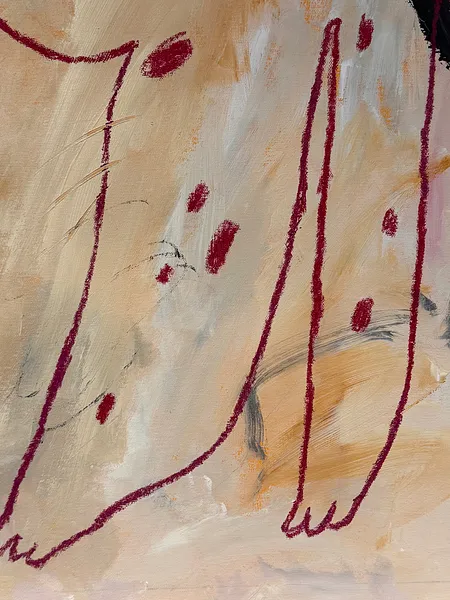 Зображення "Рисізм 1" від Марта Лешак, розмір: 90x130cm, матеріали: акрил, пастель, полотно, ціна: $500 Фото 5 з 6.