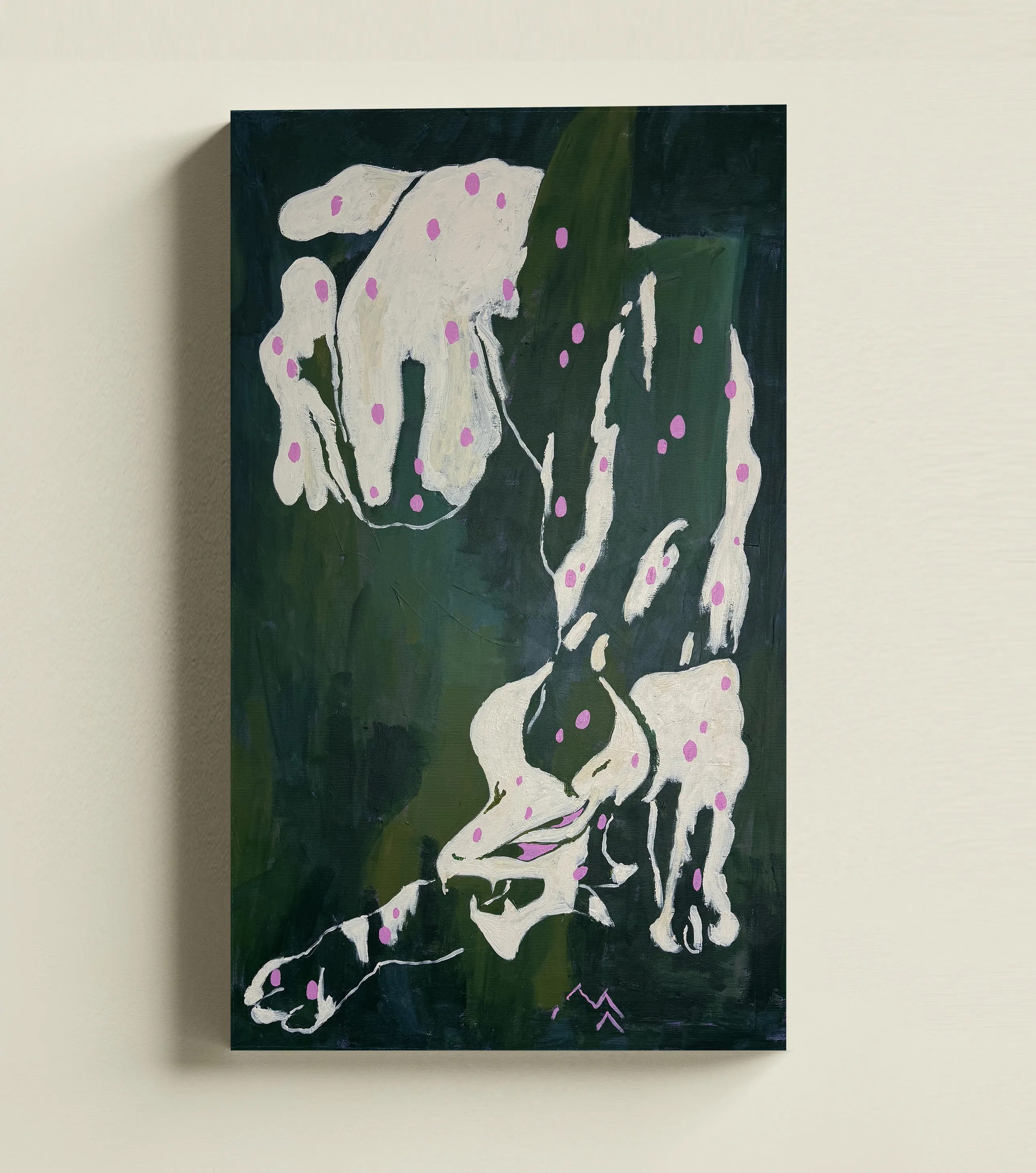 Зображення "в хащах" від Марта Лешак, розмір: 55x95cm, матеріали: акрил, полотно, медіум: Живопис, місто: Львів, серія: Святі Рисі, ціна: $400 Фото 1 з 2.