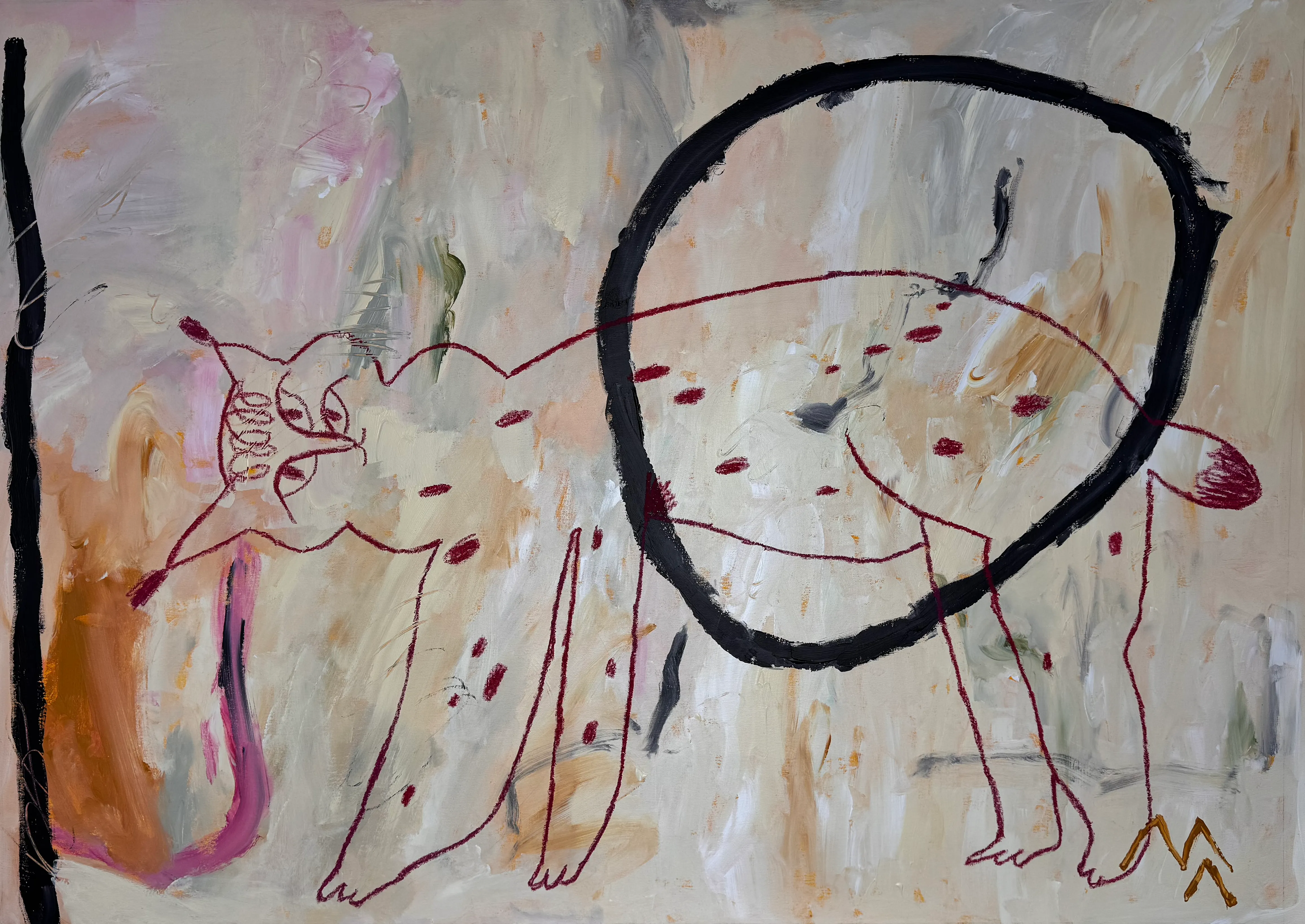 Зображення "Рисізм 1" від Марта Лешак, розмір: 90x130cm, матеріали: акрил, пастель, полотно, ціна: $500 Фото 6 з 6.