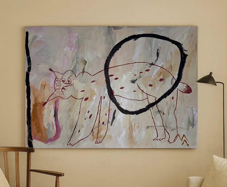 Зображення "Рисізм 1" від Марта Лешак, розмір: 90x130cm, матеріали: акрил, пастель, полотно, ціна: $500 Фото 1 з 6.