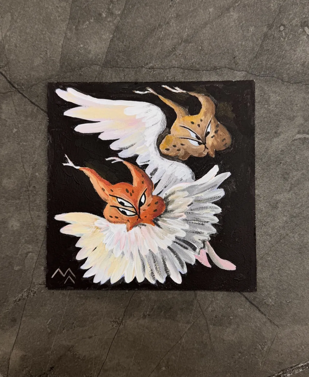 Зображення "сеРисіни" від Марта Лешак, розмір: 15x15cm, матеріали: акрил, картон, місто: Львів, ціна: ₴3000 Фото 1 з 3.