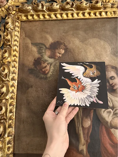 Зображення "сеРисіни" від Марта Лешак, розмір: 15x15cm, матеріали: акрил, картон, місто: Львів, ціна: ₴3000 Фото 3 з 3.